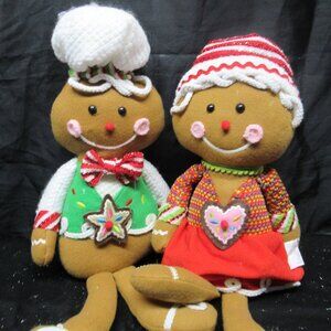 Christmas Plush Gingerbread Couple